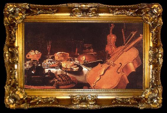 framed  CLAESZ, Pieter Still-Life with Musical Instruments dfg, ta009-2